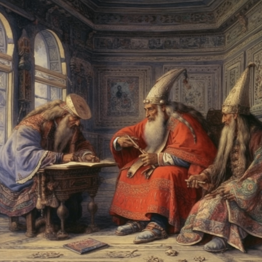 2902_An_old_marquise_in_a_library_meeting_shamans_medium_6ed60c26-075b-43e7-9ff6-9d99d60ffe30-2.png